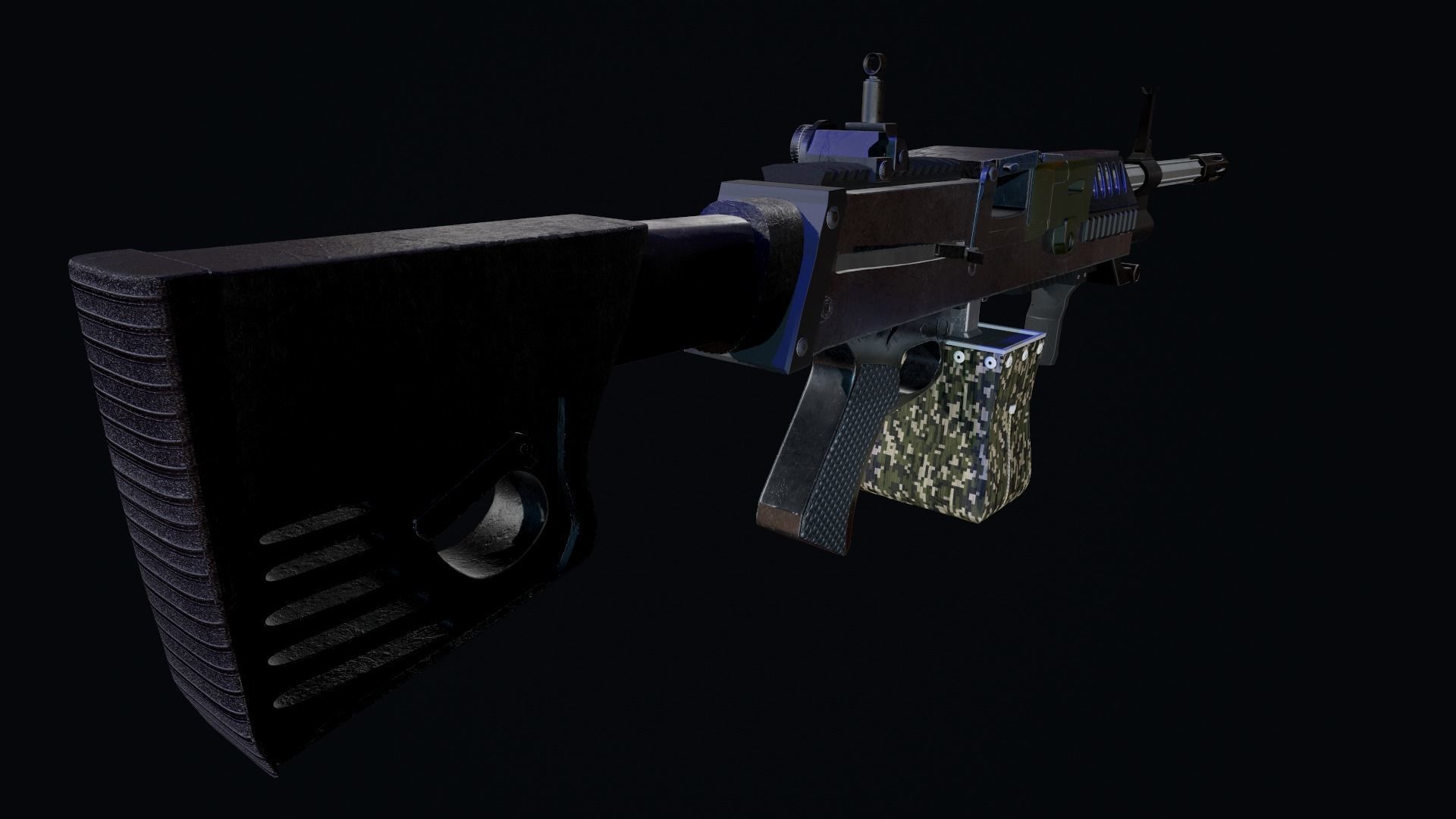 LSAT  machine gun 3D model_3