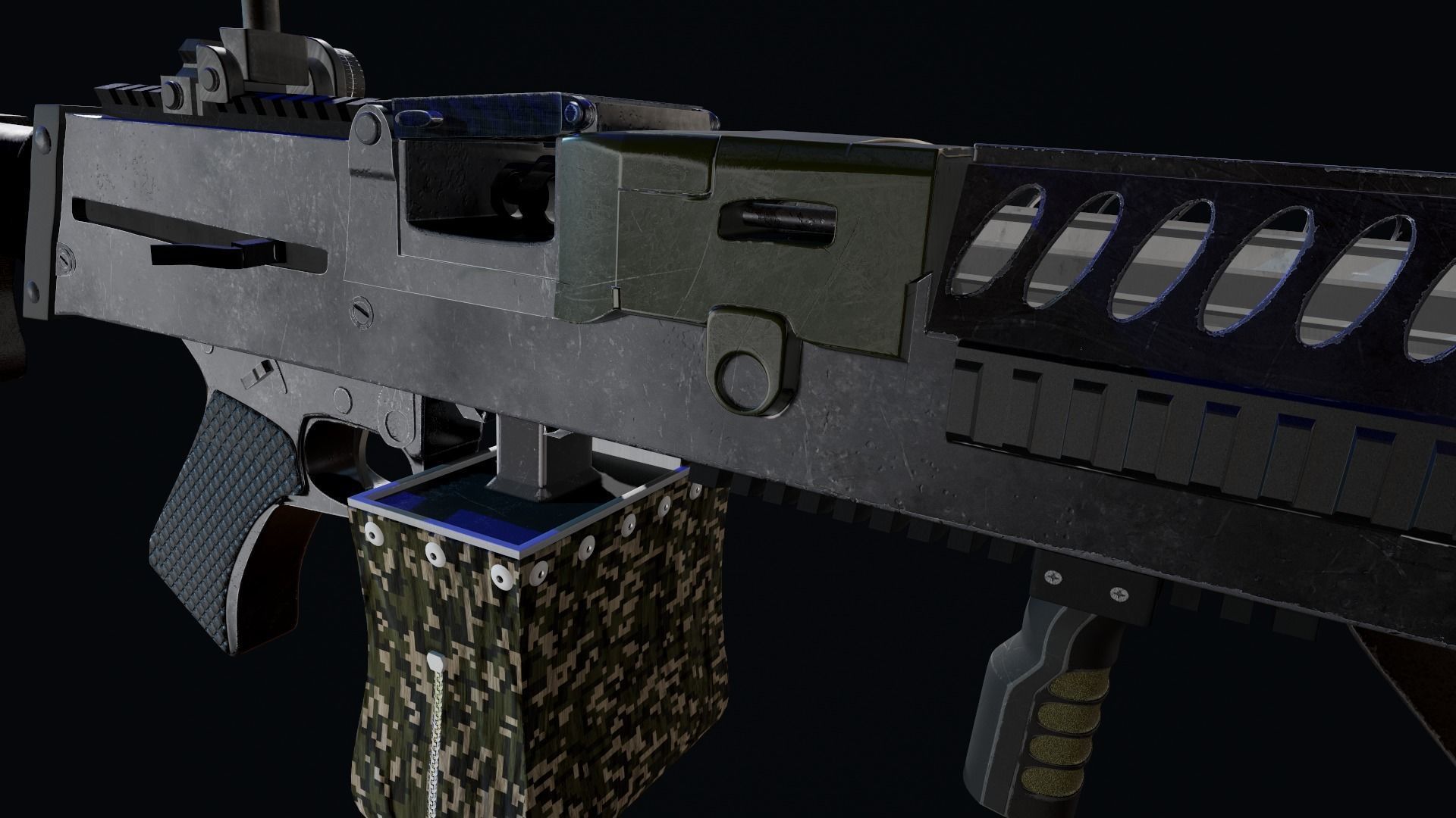 LSAT  machine gun 3D model_4