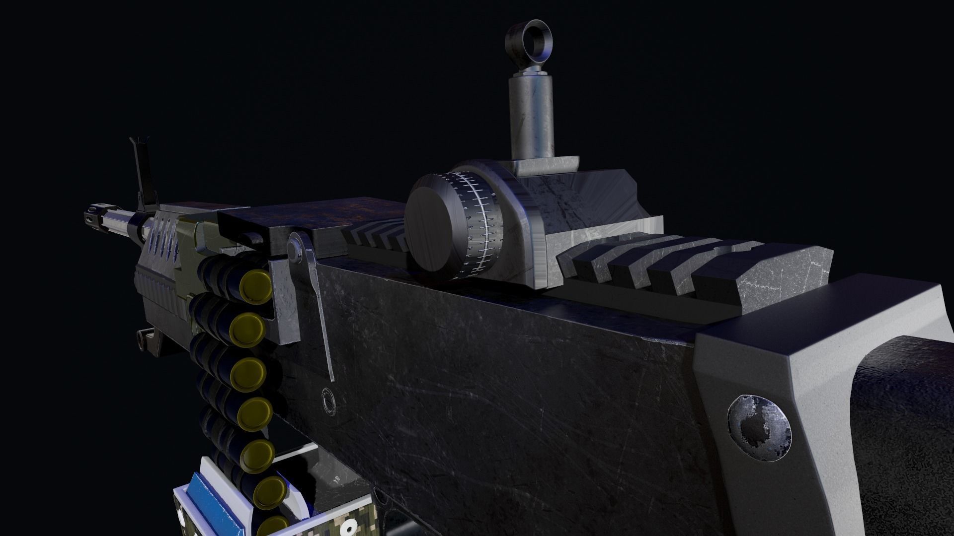 LSAT  machine gun 3D model_5