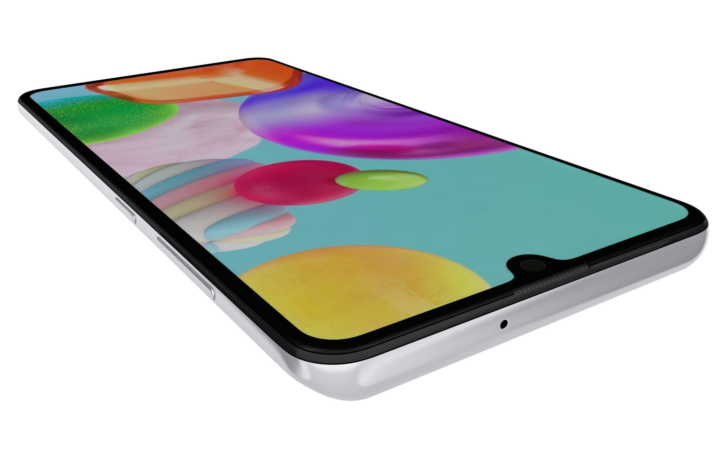 Samsung Galaxy A41 Prism Crush Silver 3D model_11