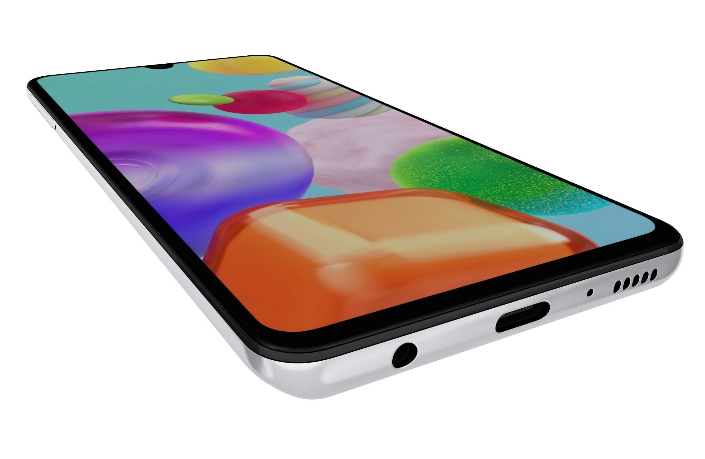 Samsung Galaxy A41 Prism Crush Silver 3D model_10