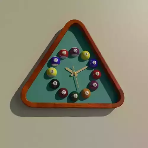 Wall clock billiard