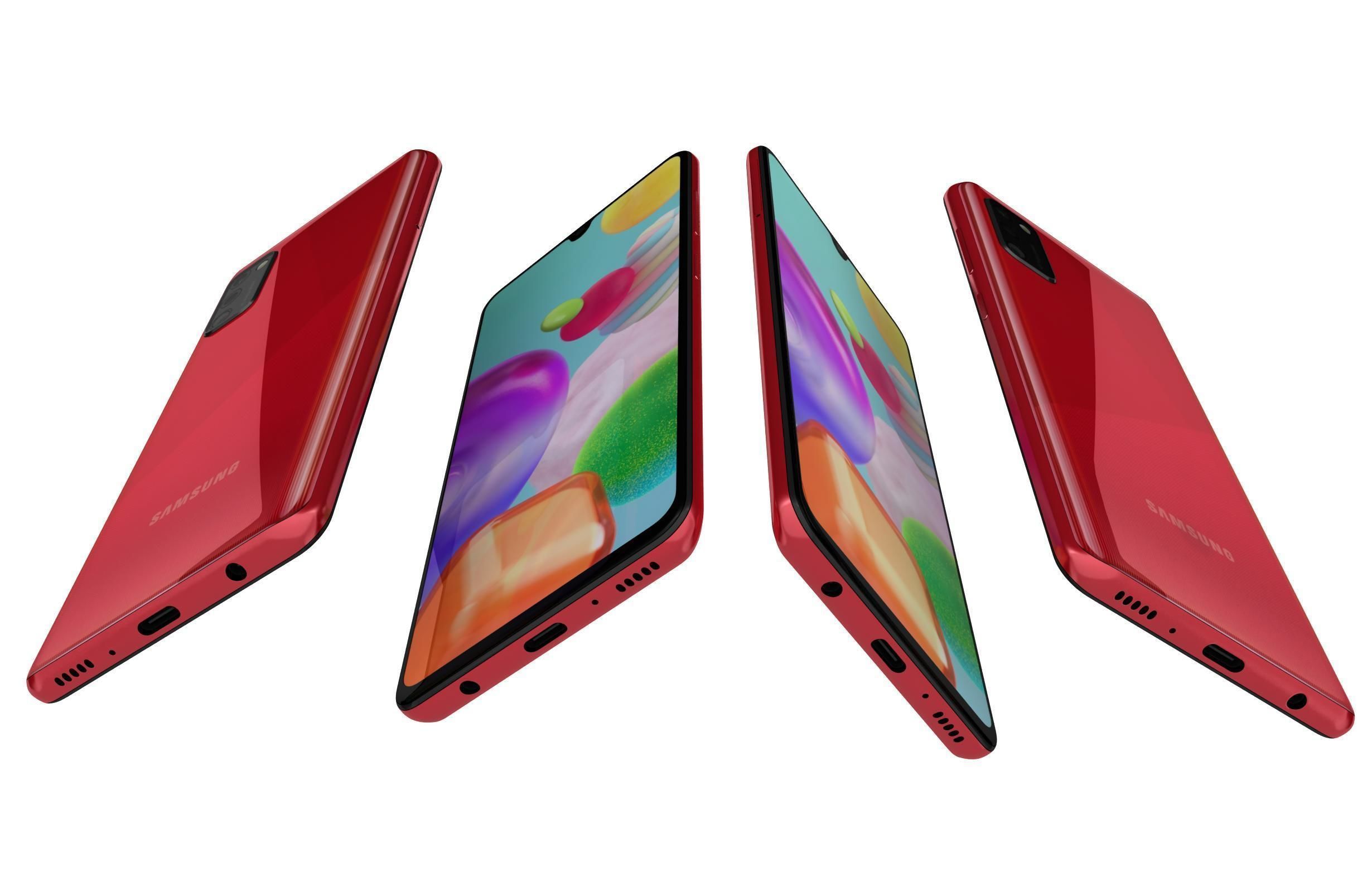 Samsung Galaxy A41 Prism Crush Red 3D model_5