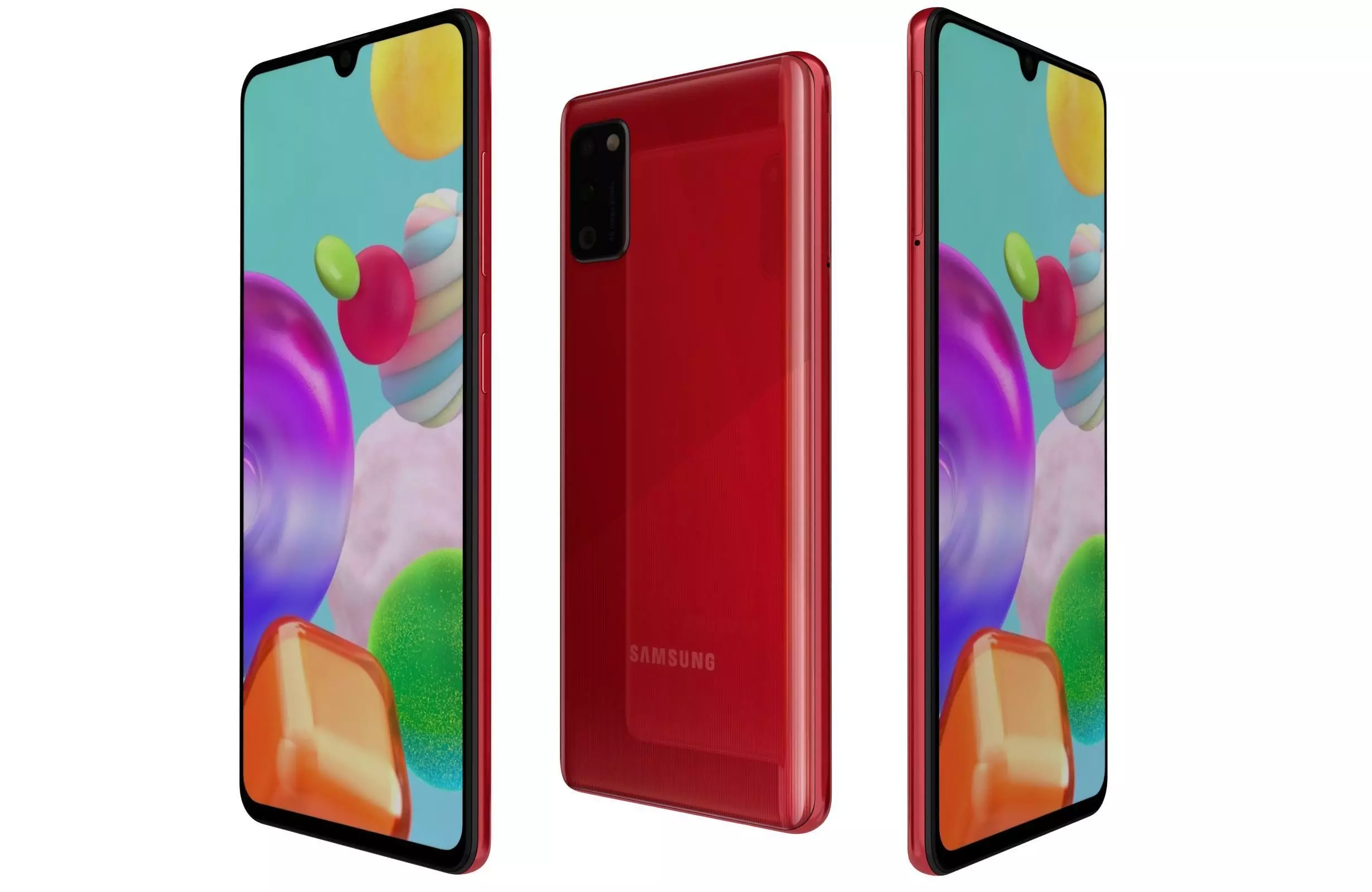 Samsung Galaxy A41 Prism Crush Red 3D model_0