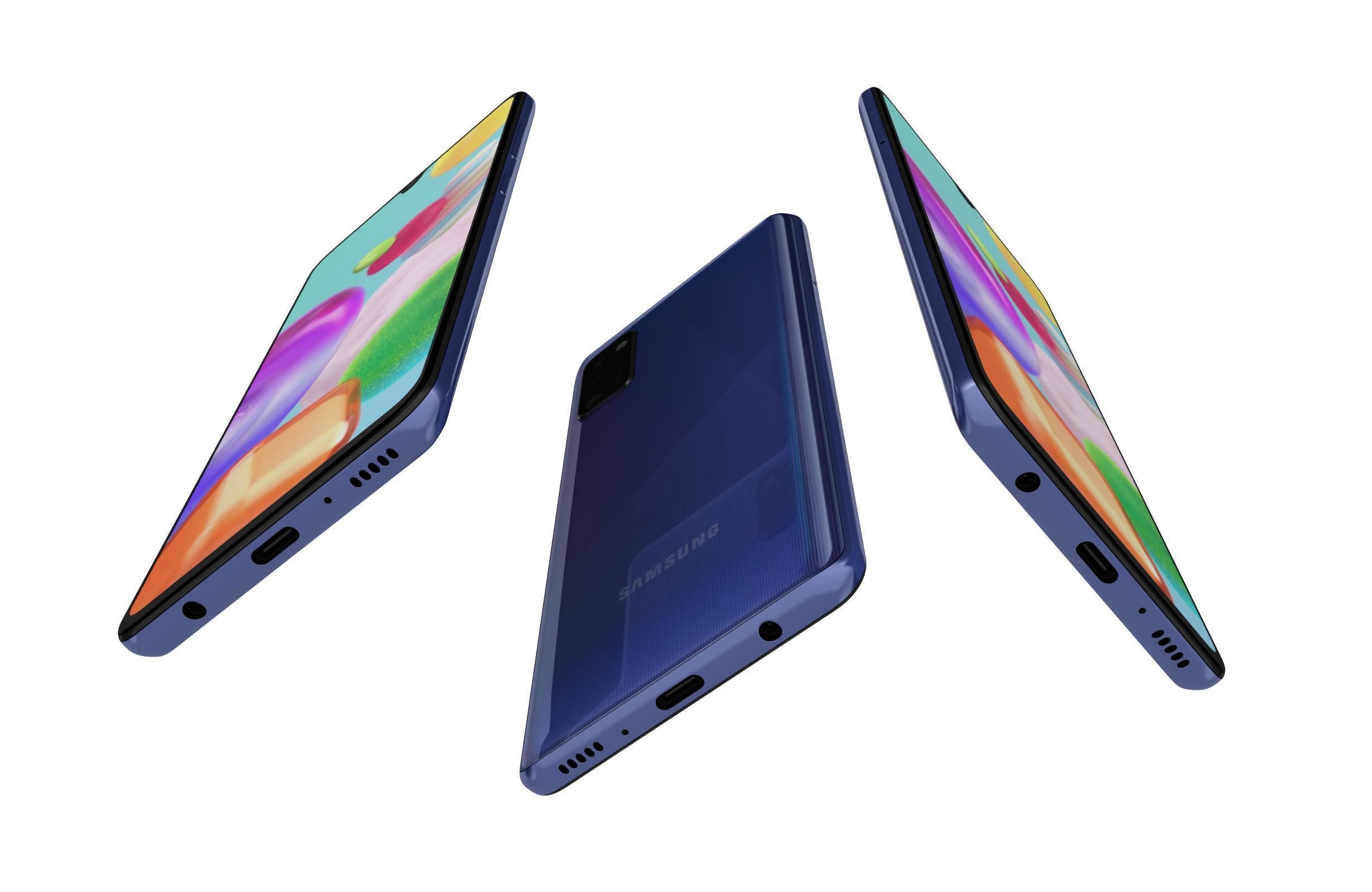 Samsung Galaxy A41 Prism Crush Blue 3D model_1