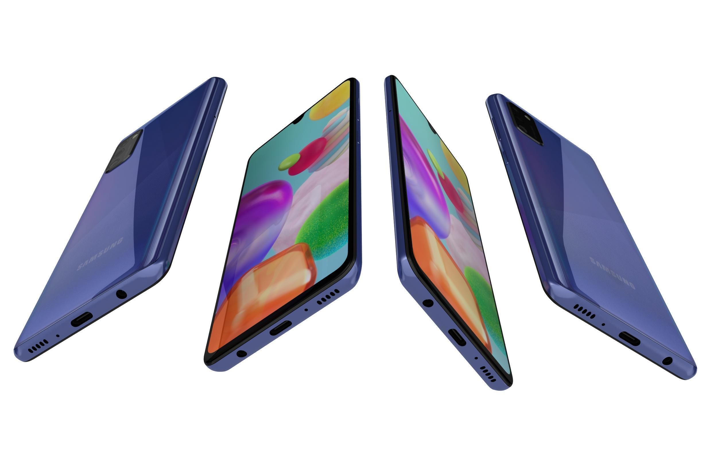 Samsung Galaxy A41 Prism Crush Blue 3D model_4