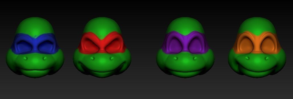  Ninja Turtle Masks 3D print model_0