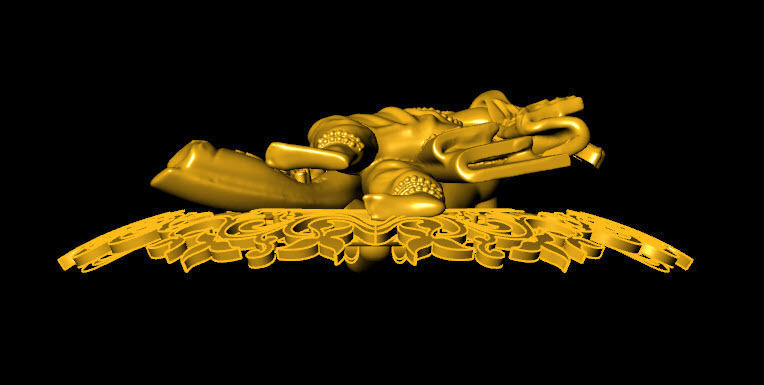 Krishna Pendent 3D CAD model ready to print 3D print model_2