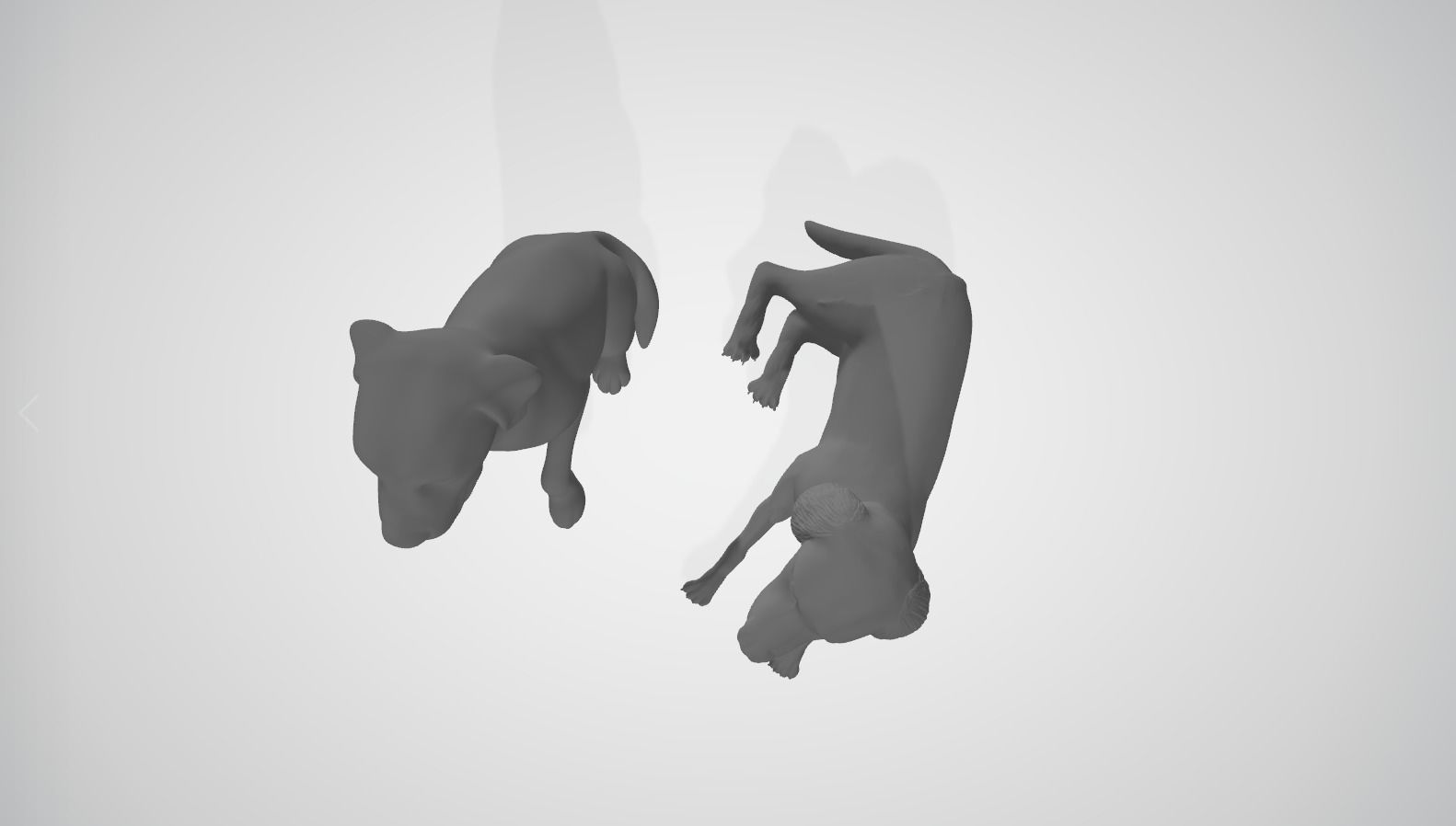 Dog 3d print two dogs 3D print model_4