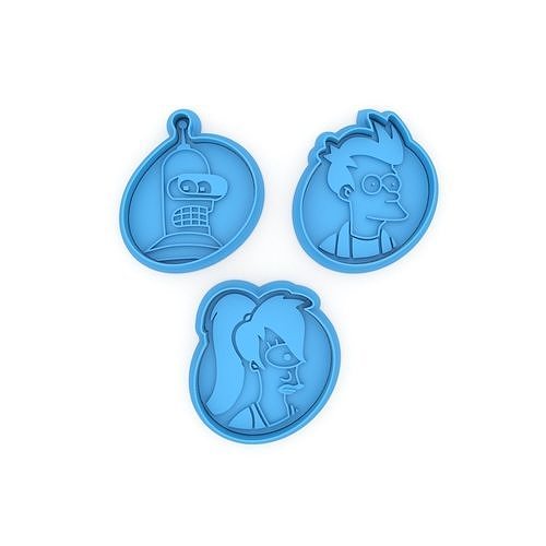 Futurama cookie cutters 3D print model
