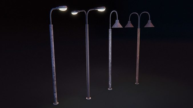 Street Lamps Free low-poly 3D model