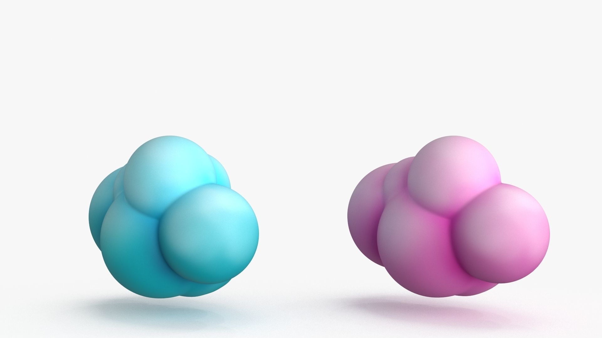 Cartoon Kawaii Cloud Low-poly 3D model_6