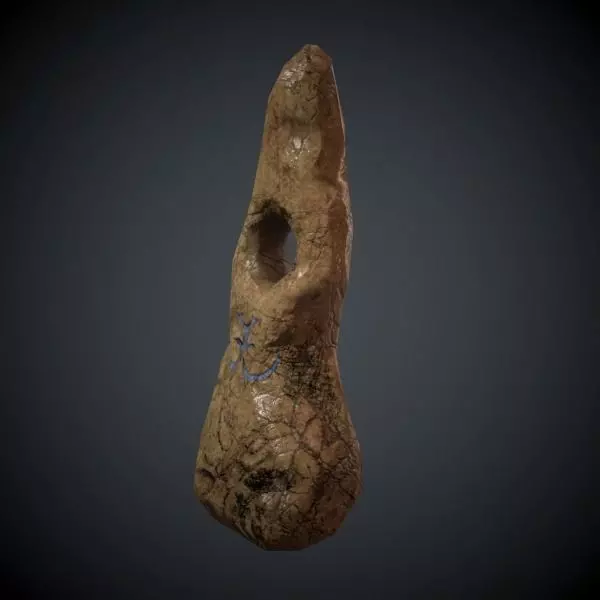 Runestone stone arrowhead Free low-poly 3D model