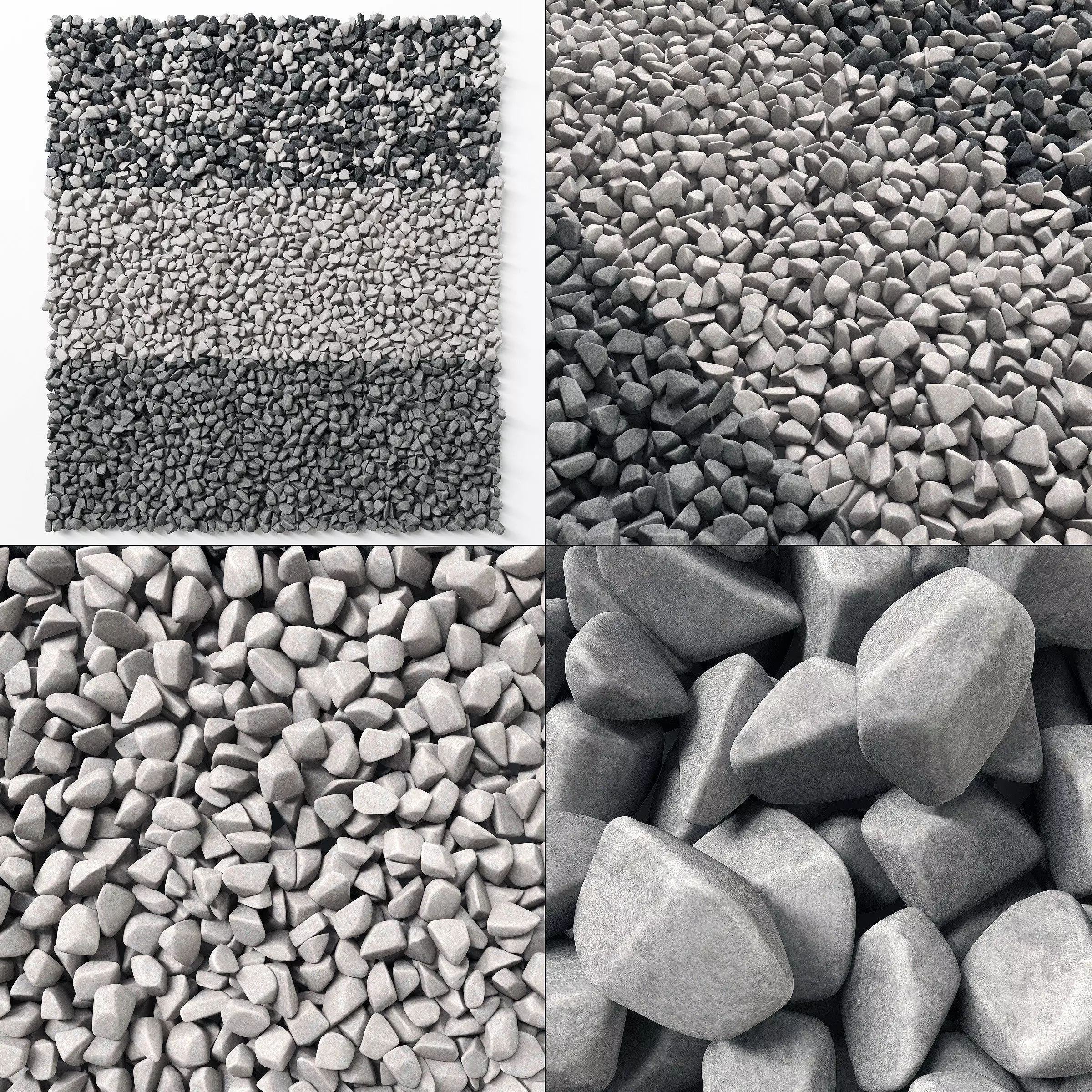 Gravel splinter decor Big kit n1 3D model_0