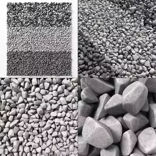 Gravel splinter decor Big kit n1 3D model