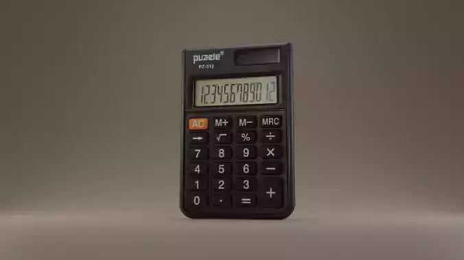 Calculator Low-poly 3D model