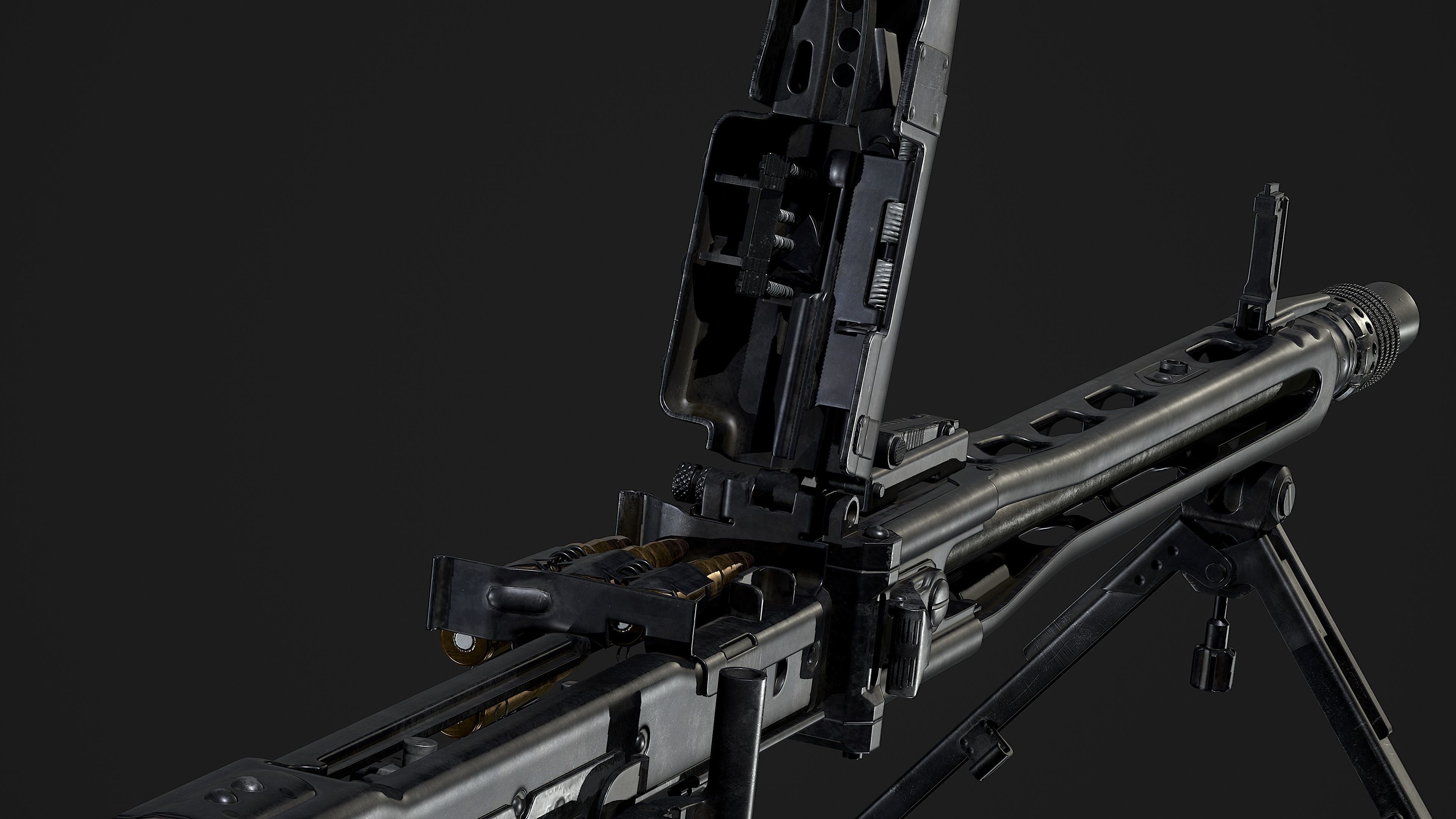 MG42 maschinengewehr 42 Low-poly 3D model_9