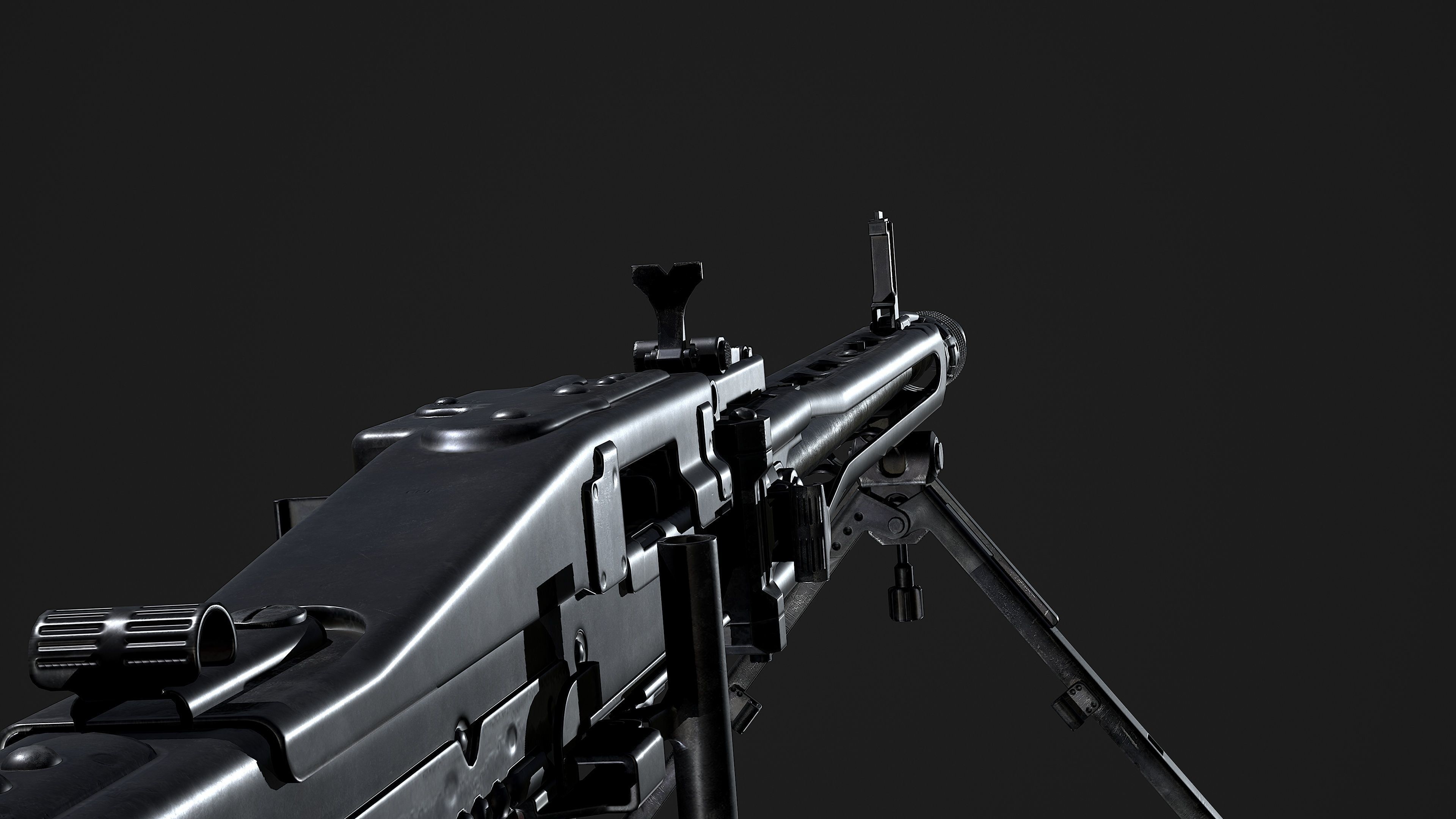 MG42 maschinengewehr 42 Low-poly 3D model_2