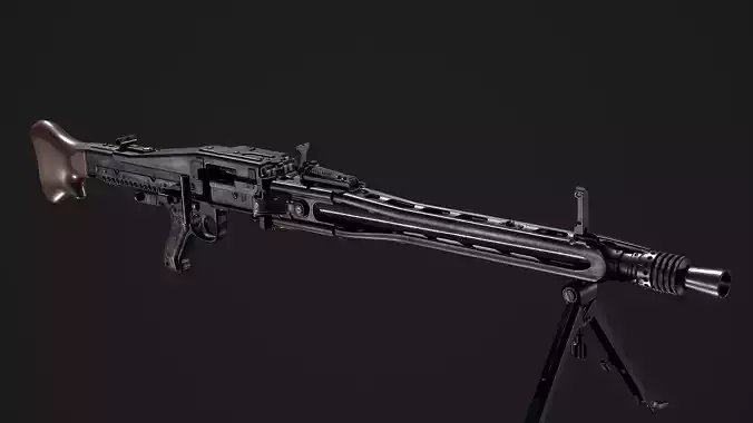 MG42 maschinengewehr 42 Low-poly 3D model