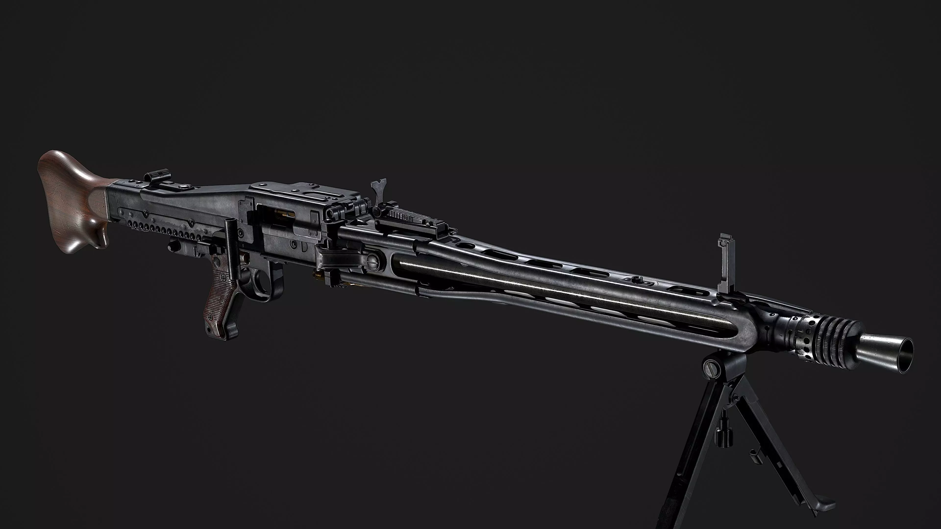 MG42 maschinengewehr 42 Low-poly 3D model_0