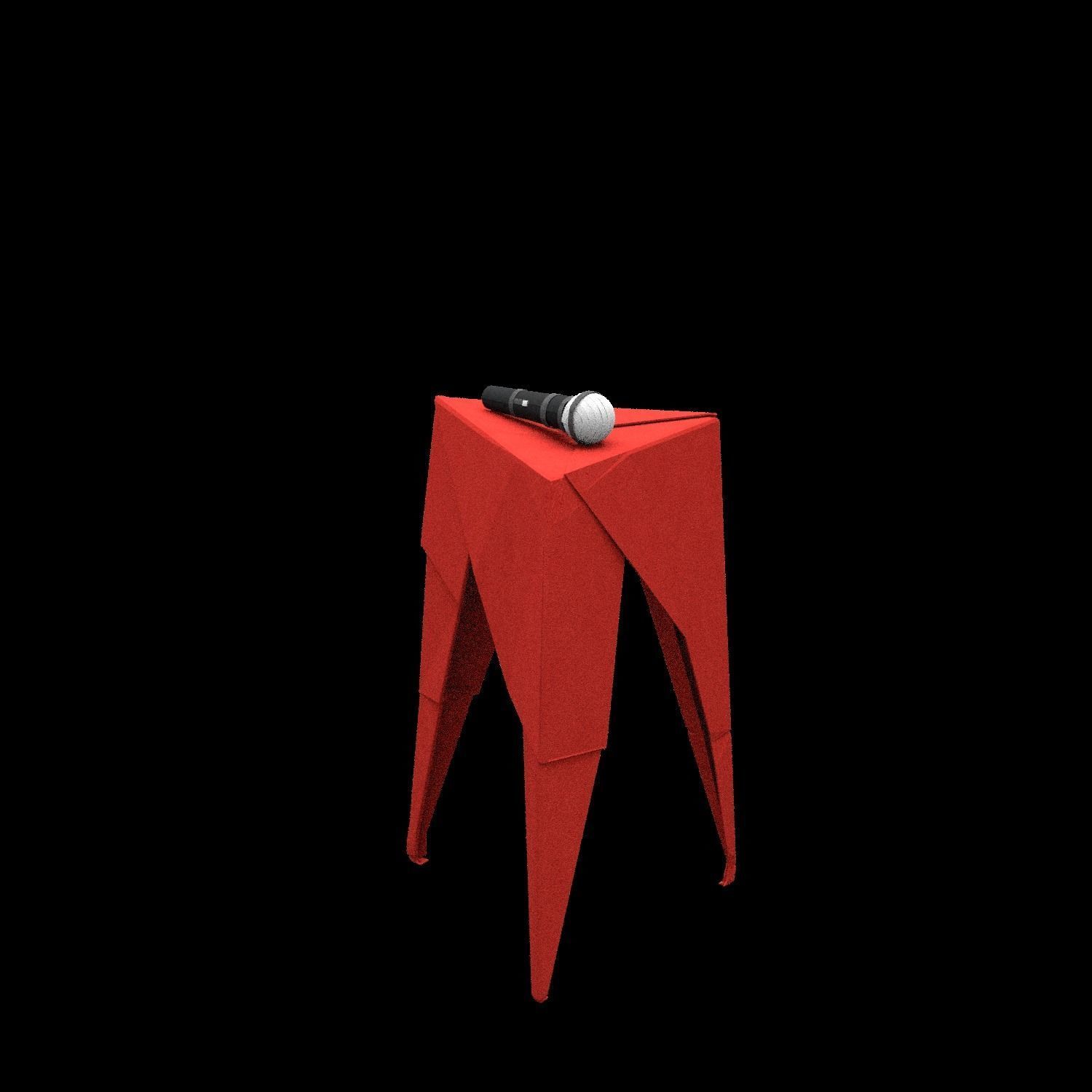 stool and microphone 3D model_5