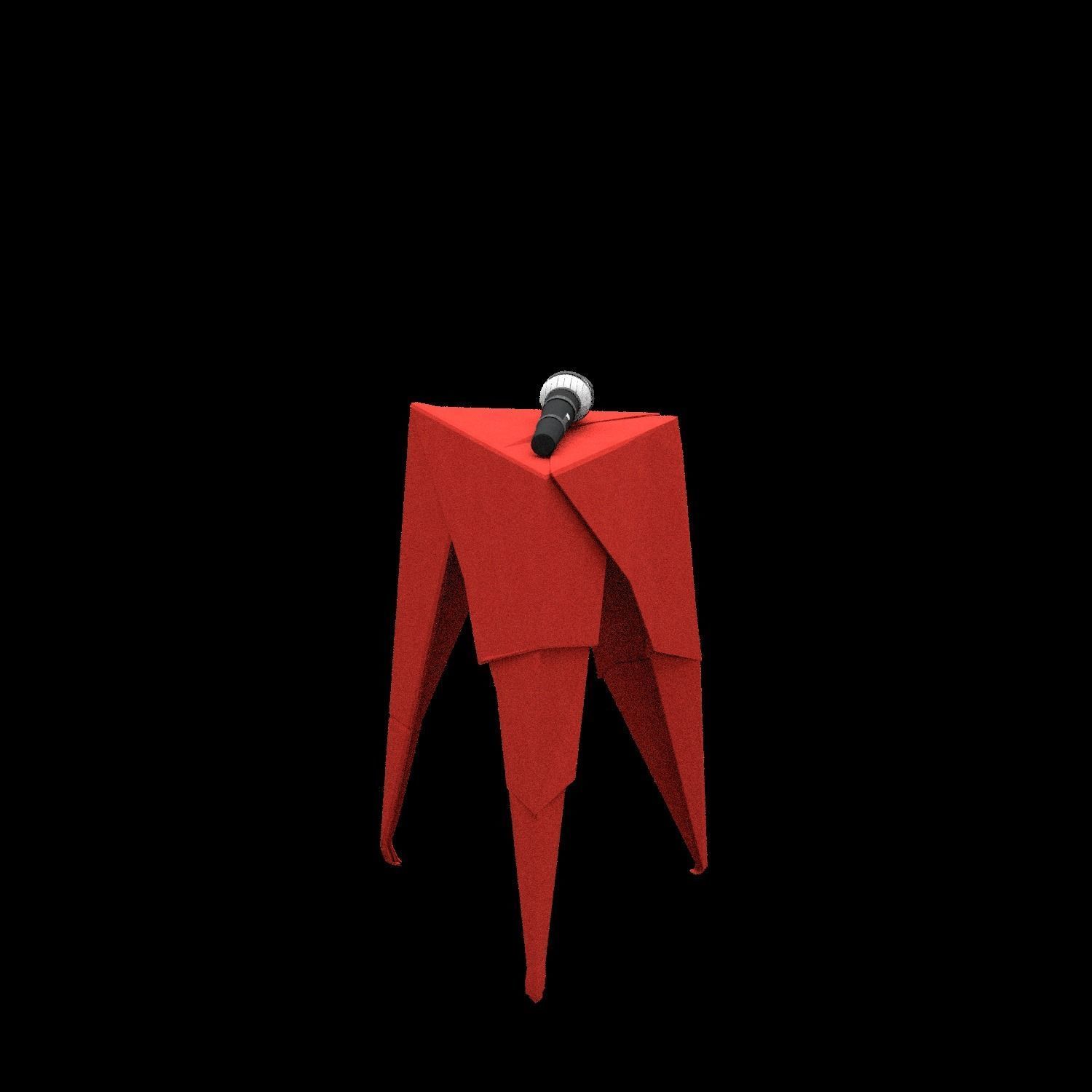 stool and microphone 3D model_2