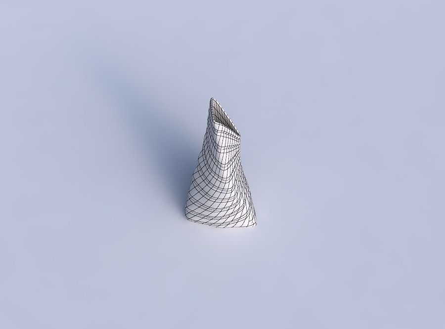 Vase twist grounded tipping triangle with distorted horizonta... 3D print model_6