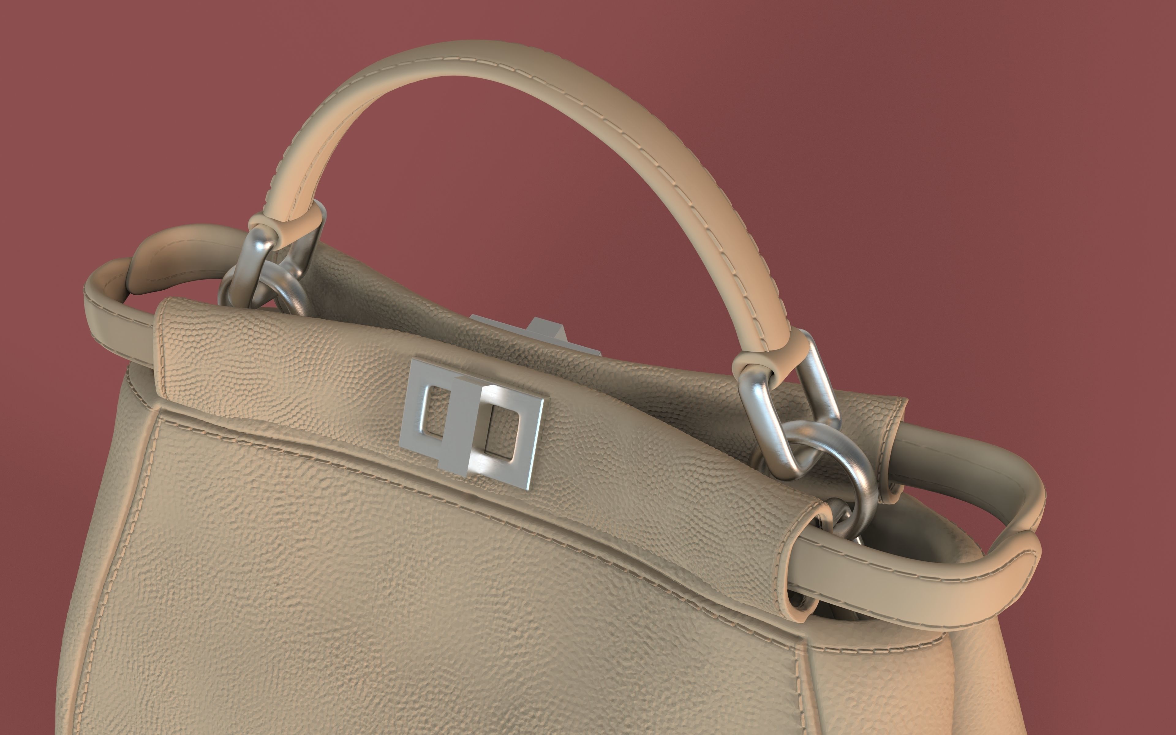 Handbag 3D model_2