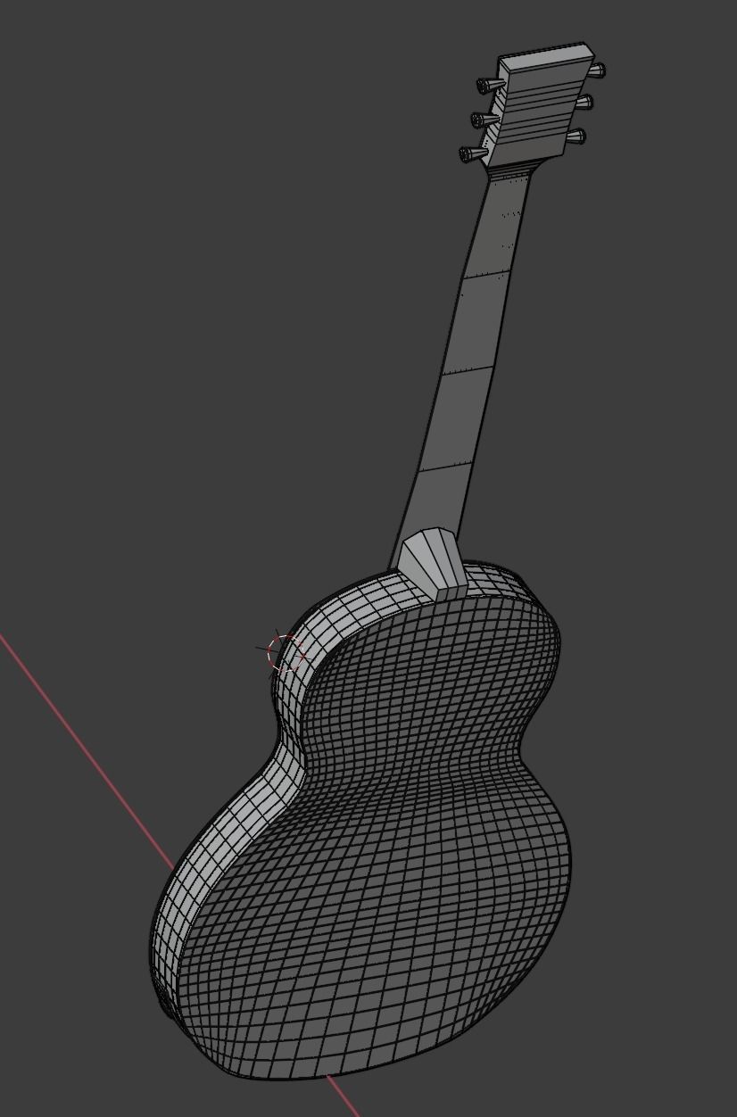 guitar electric 3D model_9