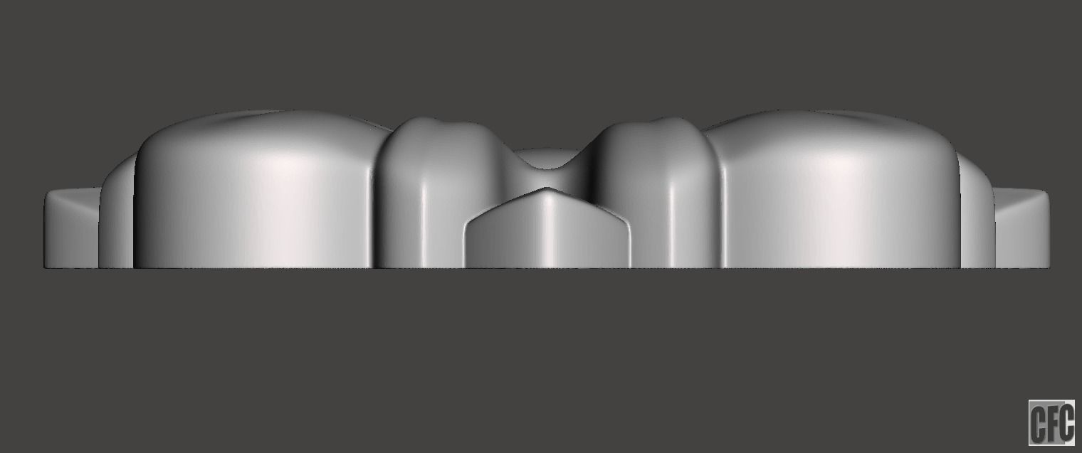 WoodCarving floral detail - 3d model for CNC - FlowerCFC14 3D print model_5