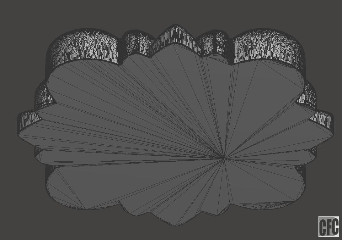 WoodCarving floral detail - 3d model for CNC - FlowerCFC14 3D print model_11