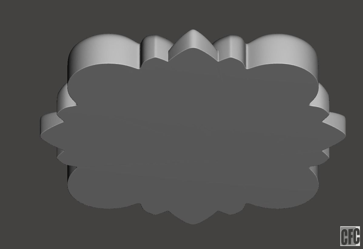 WoodCarving floral detail - 3d model for CNC - FlowerCFC14 3D print model_6