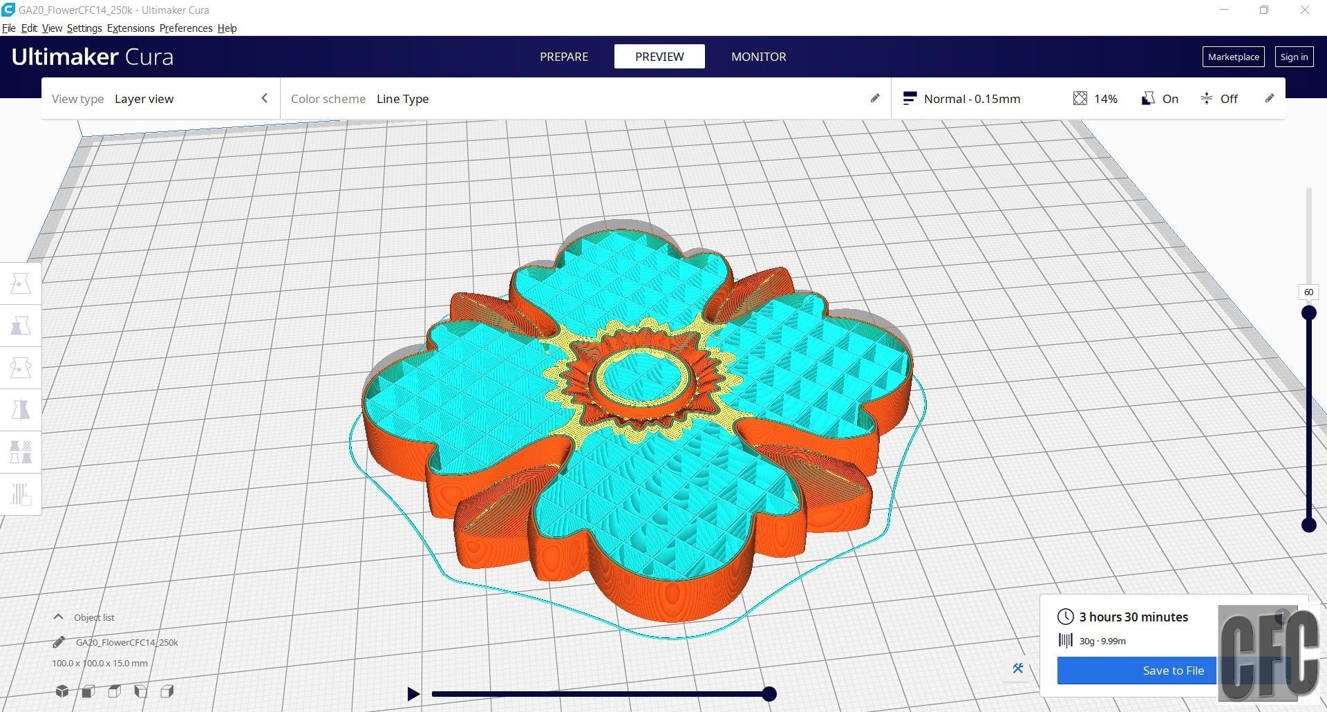 WoodCarving floral detail - 3d model for CNC - FlowerCFC14 3D print model_20
