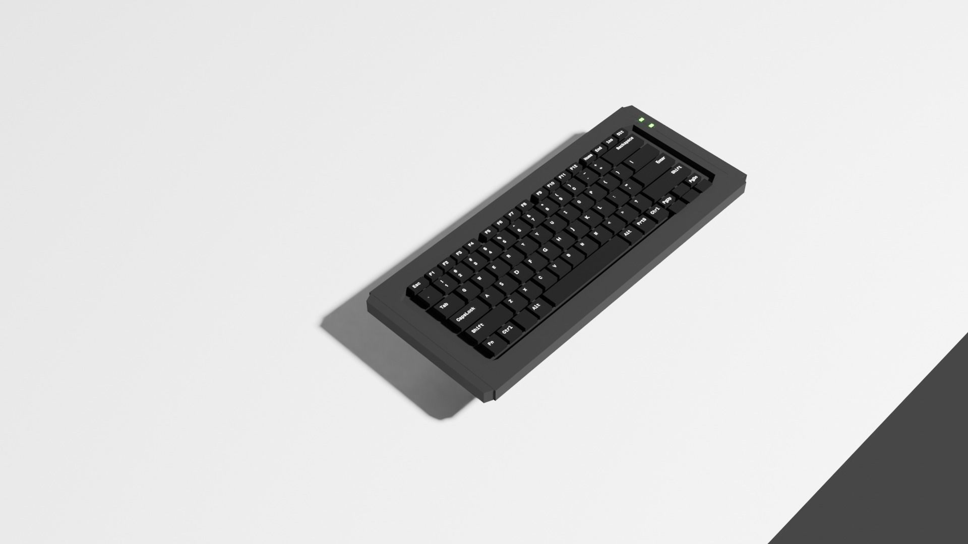 Curved and Flat Monitors with Monitor Arm and Keyboard in Office 3D model_4