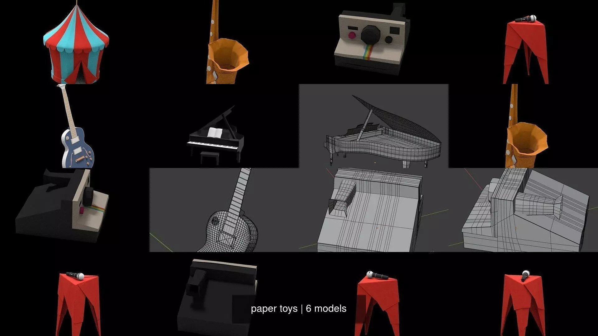 paper toys 3D Model Collection_0