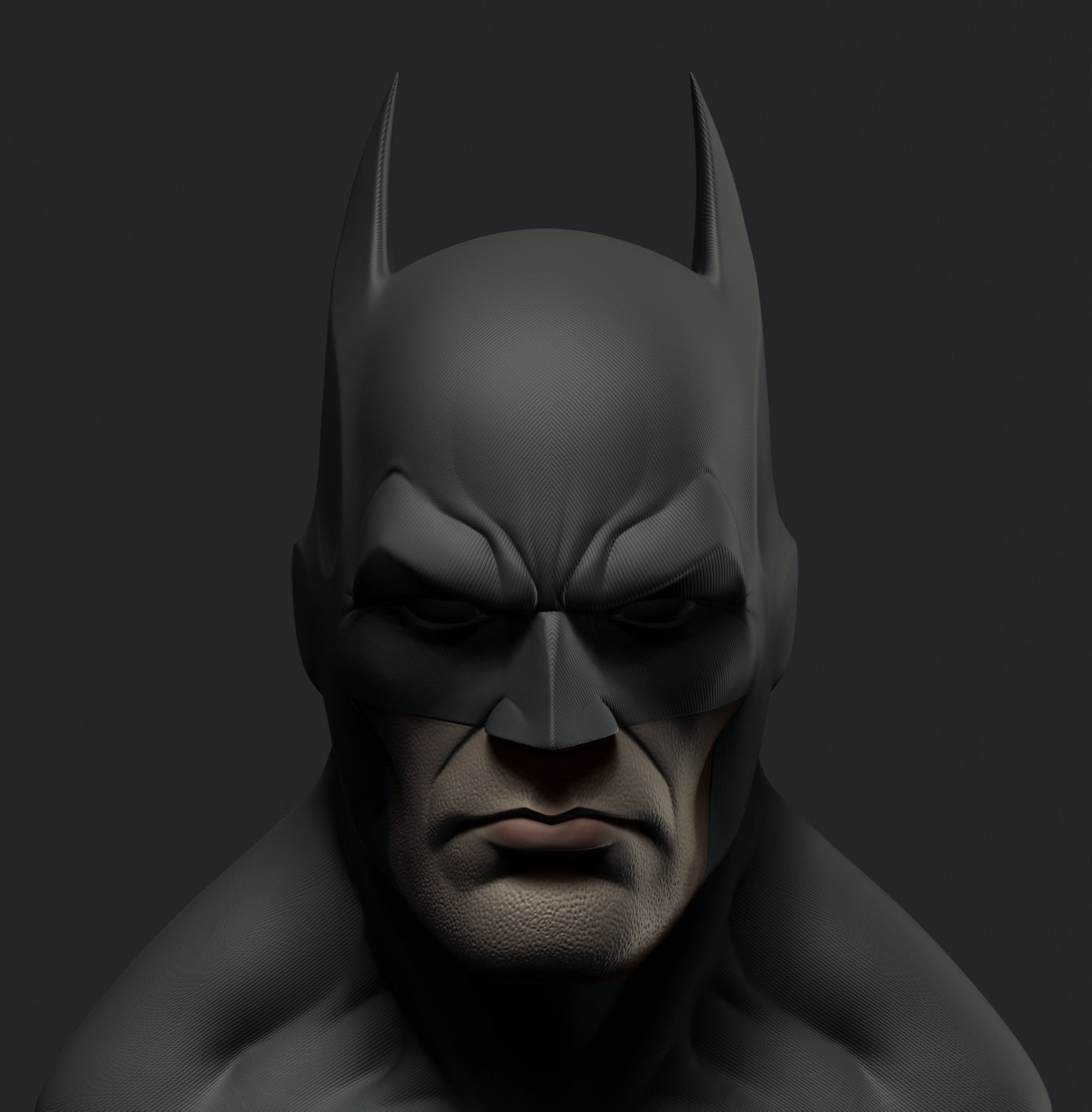 Batman Head 3D print model_3