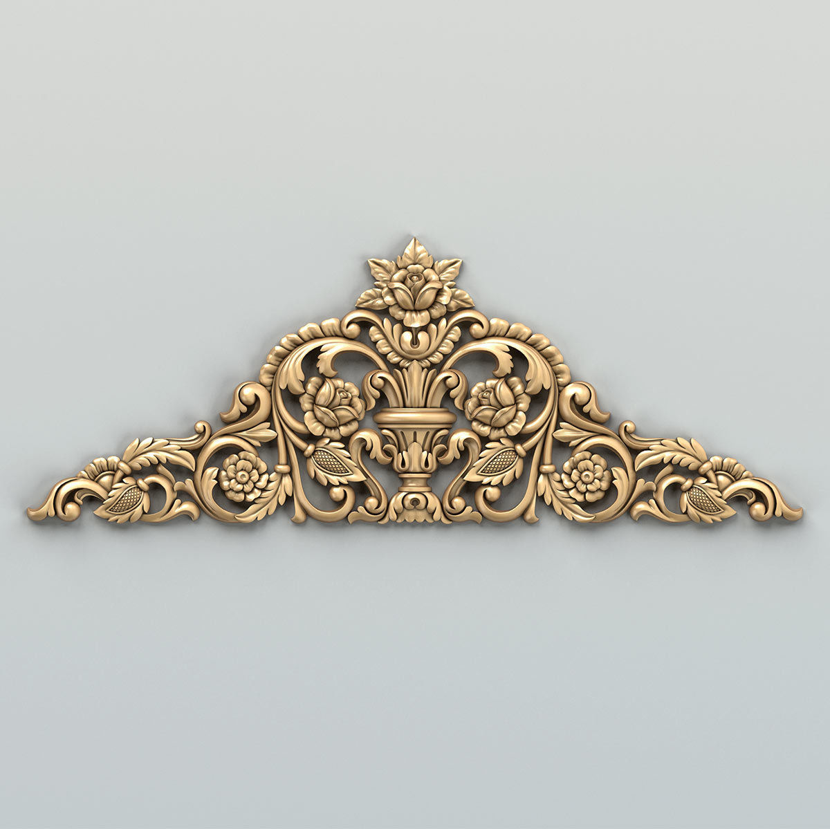 Carved decor horizontal 034 3D model_2
