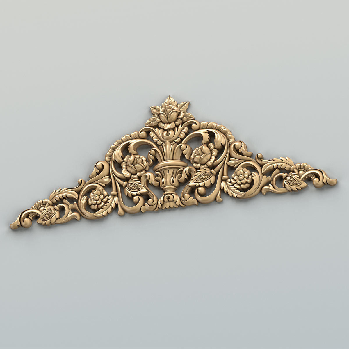 Carved decor horizontal 034 3D model_5
