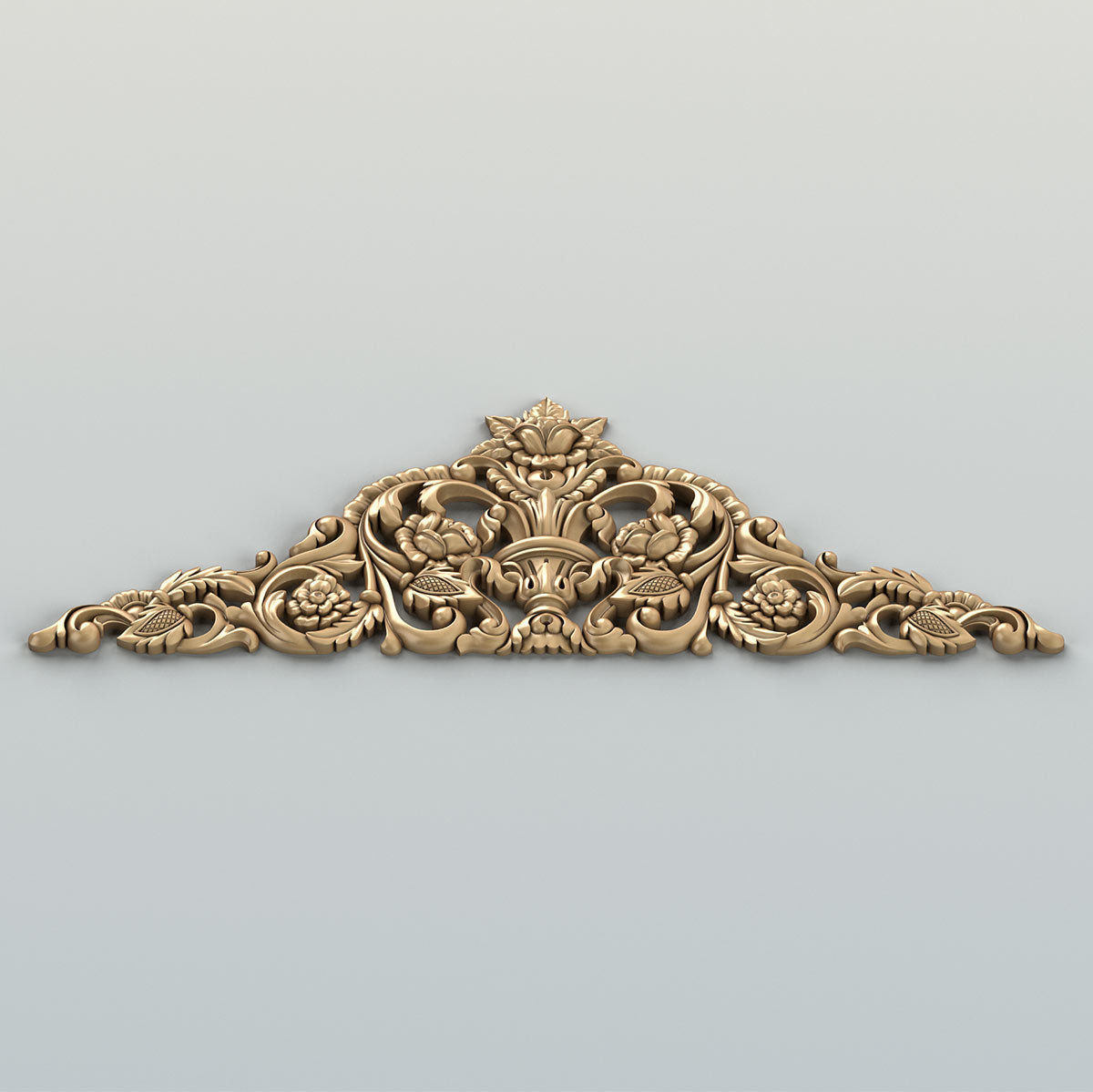 Carved decor horizontal 034 3D model_4