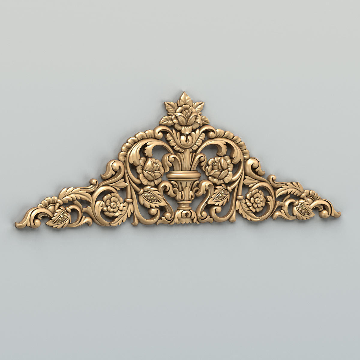 Carved decor horizontal 034 3D model_1