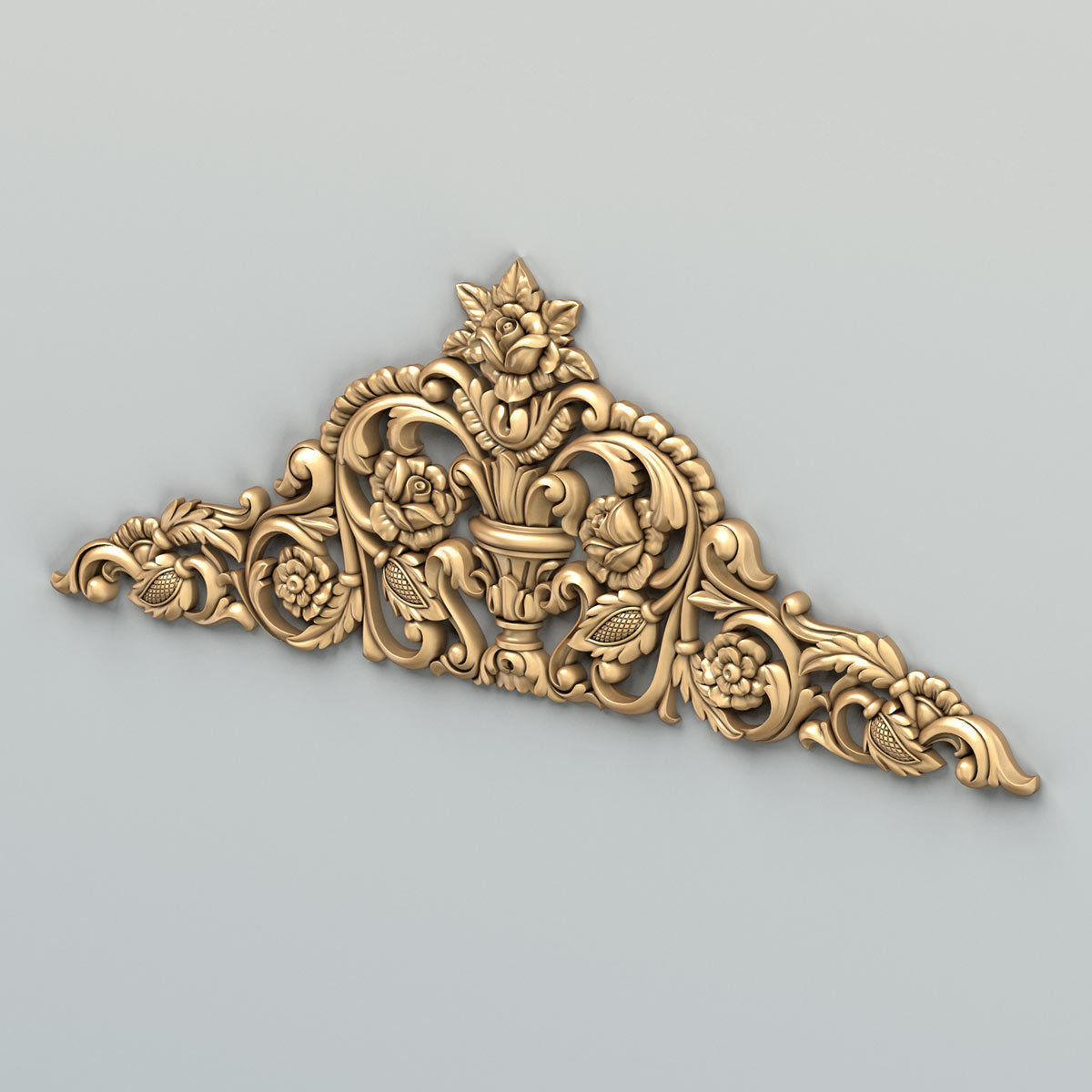 Carved decor horizontal 034 3D model_3