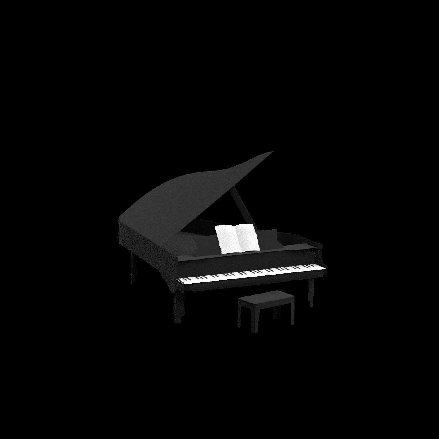 piano 3D model_6