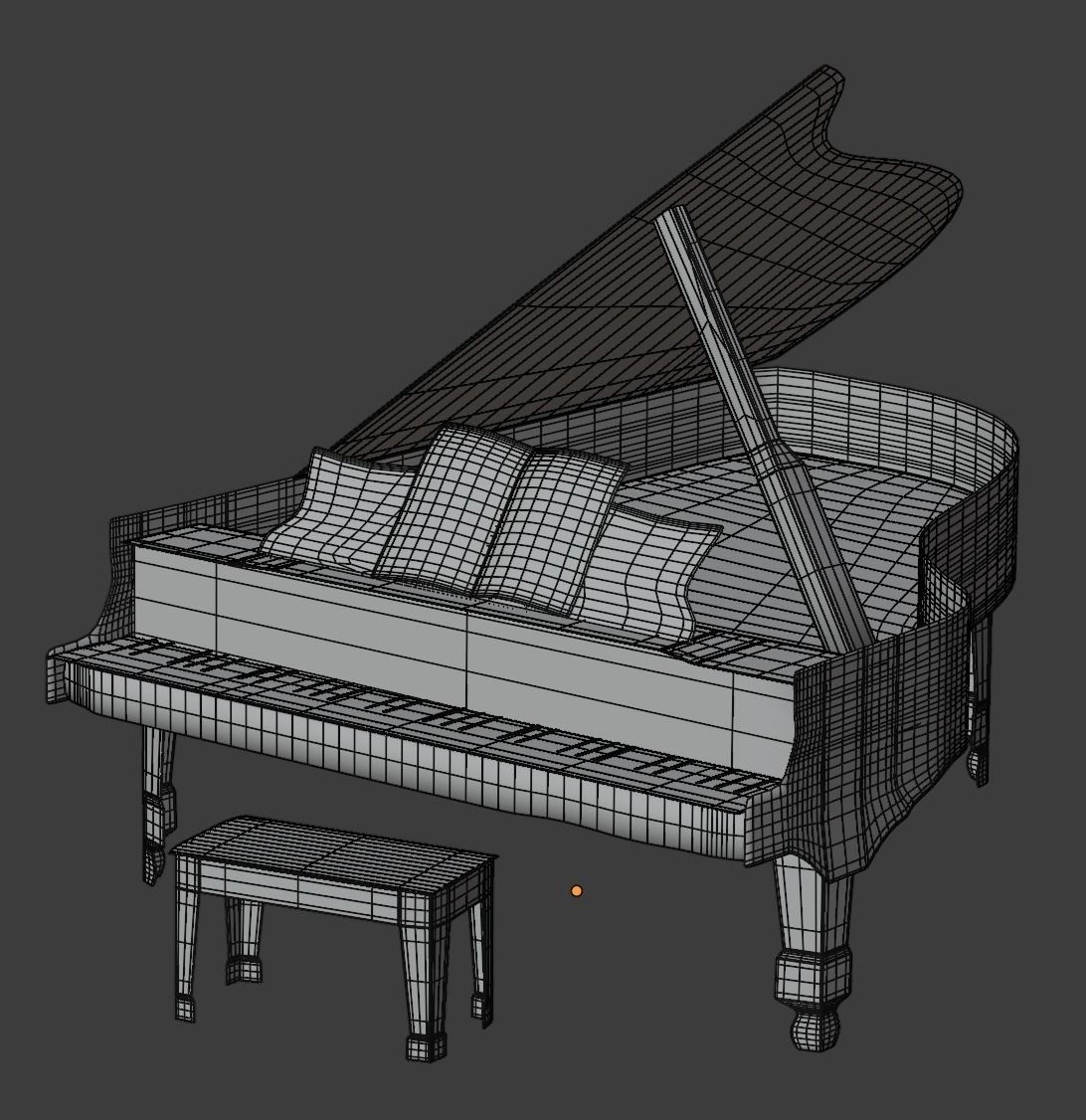 piano 3D model_8