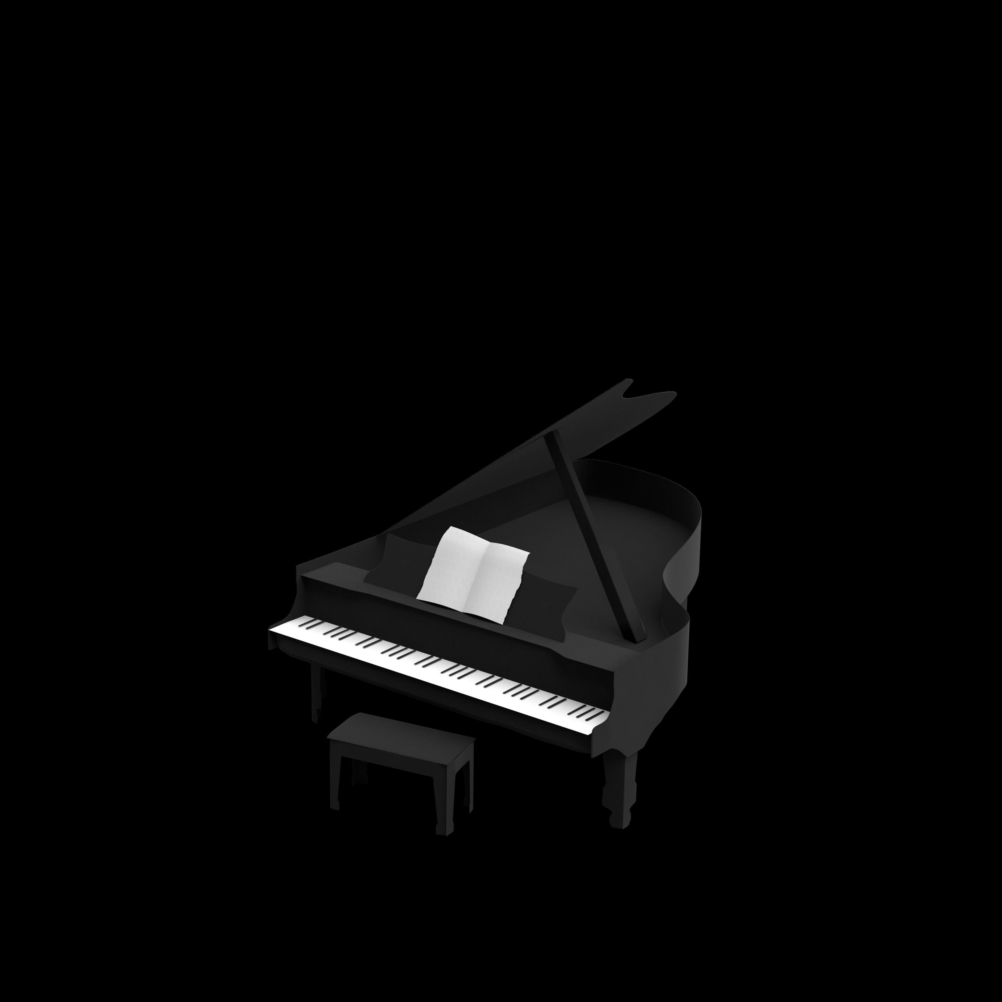 piano 3D model_9