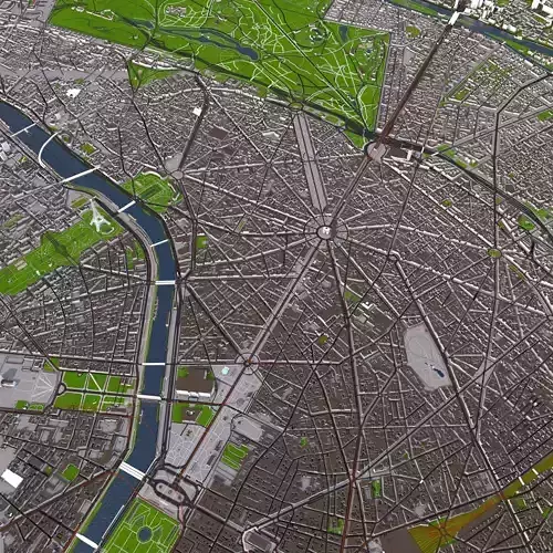 Paris City Full 3d Model