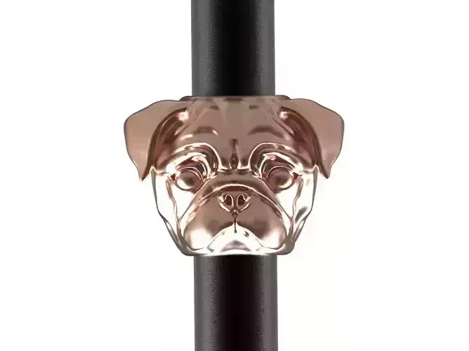 Pug dog BEAD  BRACELET charm 3D print model