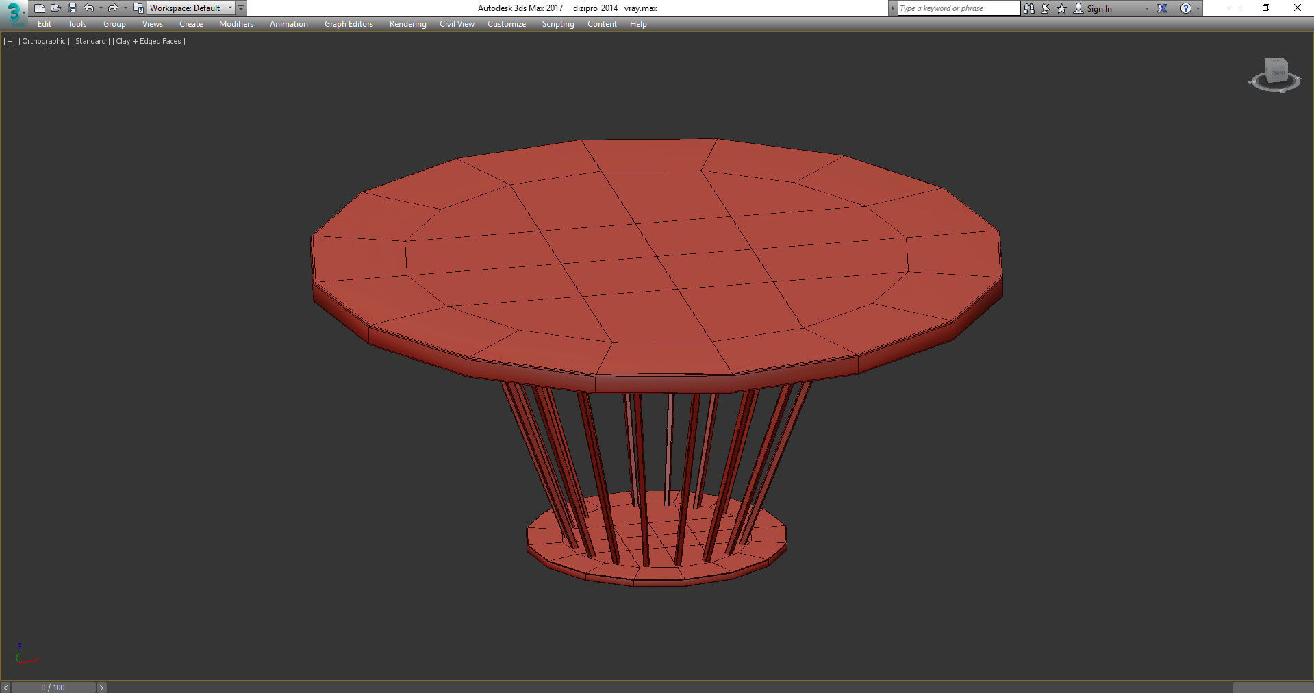 FILICUDI TALL COFFEE TABLE 3d model Low-poly 3D model_3