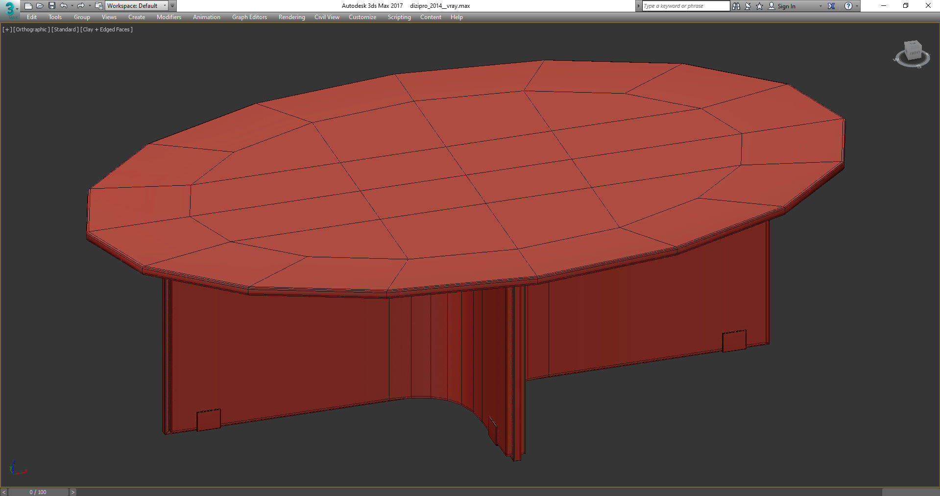 MAXIME OVAL COFFEE TABLE 3d model Low-poly 3D model_4