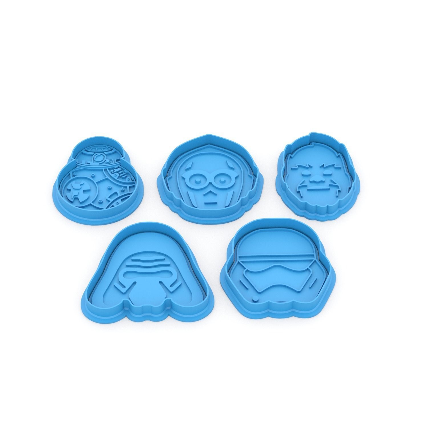 Star Wars new collection cookie cutters 3D print model_2
