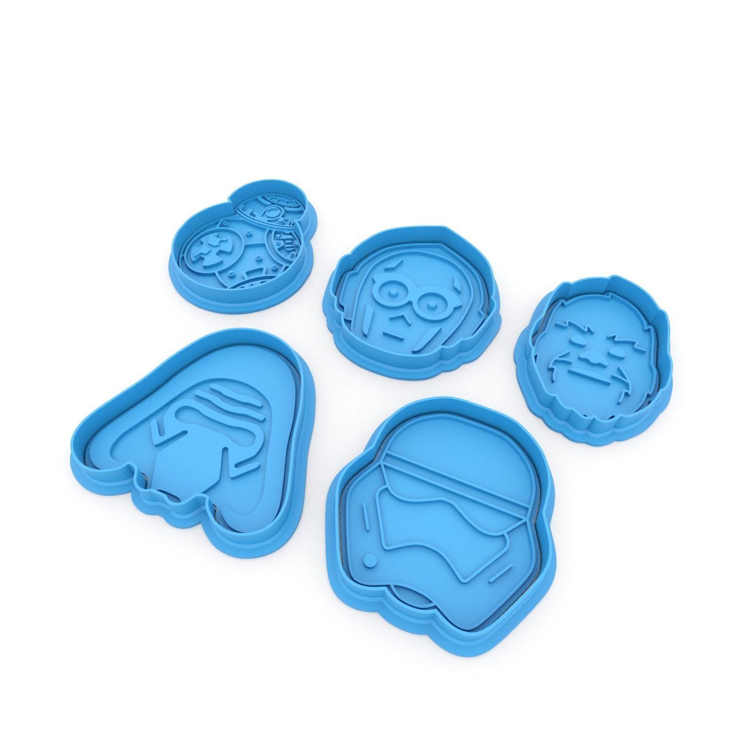 Star Wars new collection cookie cutters 3D print model_4